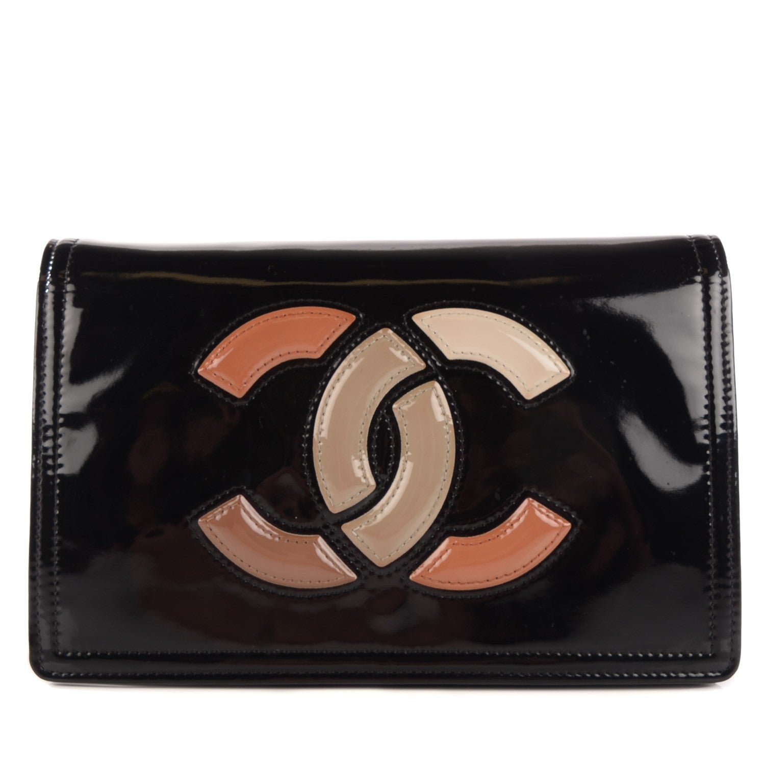 Chanel Vinyl Lipstick Wallet On Chain WOC Black 1 of 13