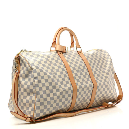 Louis Vuitton Damier Azur Keepall Bandouliere 55 3 of 12