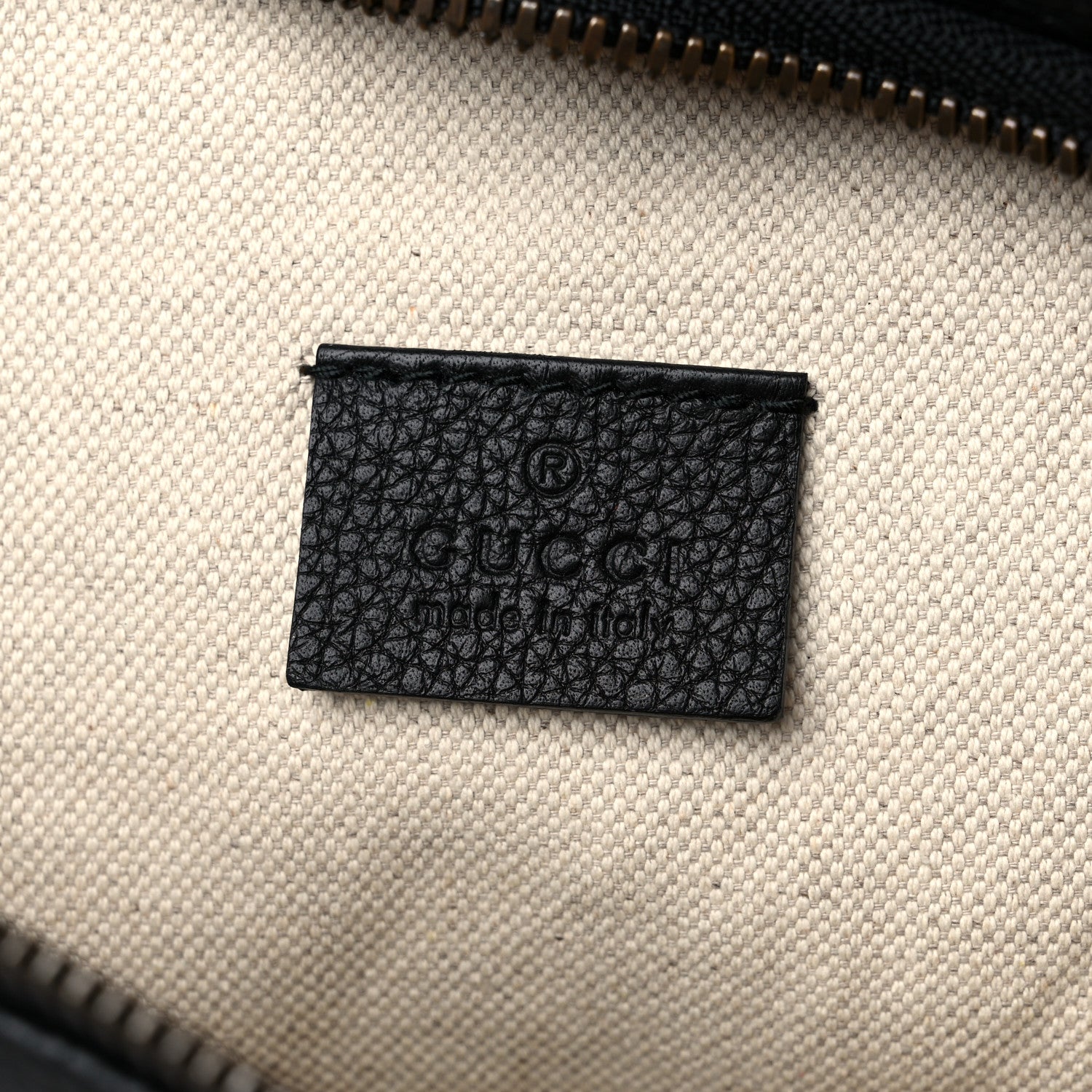 Gucci Grained Calfskin Logo Belt Bag Black 6 of 9