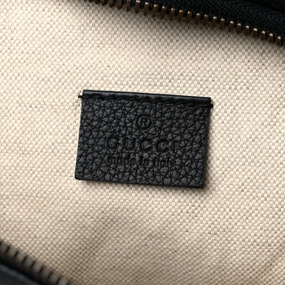 Gucci Grained Calfskin Logo Belt Bag Black 6 of 9