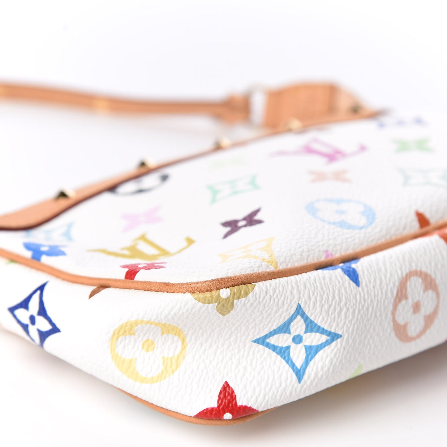 Monogram Multicolor Pochette Accessories White