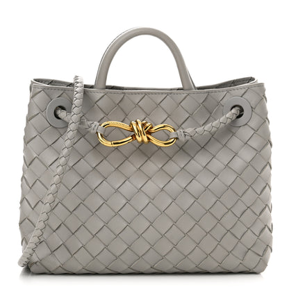 Bottega Veneta Nappa Intrecciato Small Andiamo Shoulder Bag Sterling 1 of 9