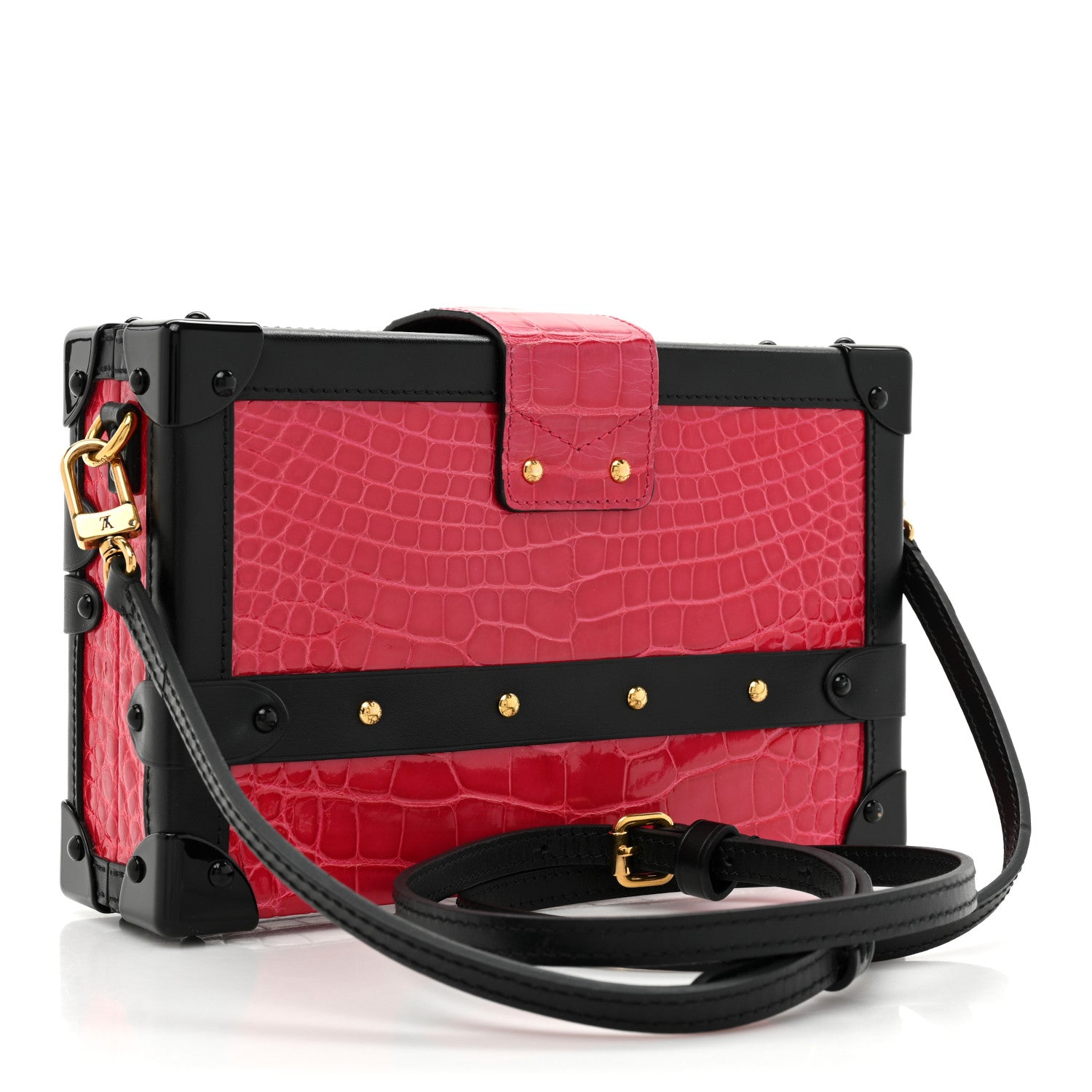 Louis Vuitton Crocodile Petite Malle Rubis 3 of 12