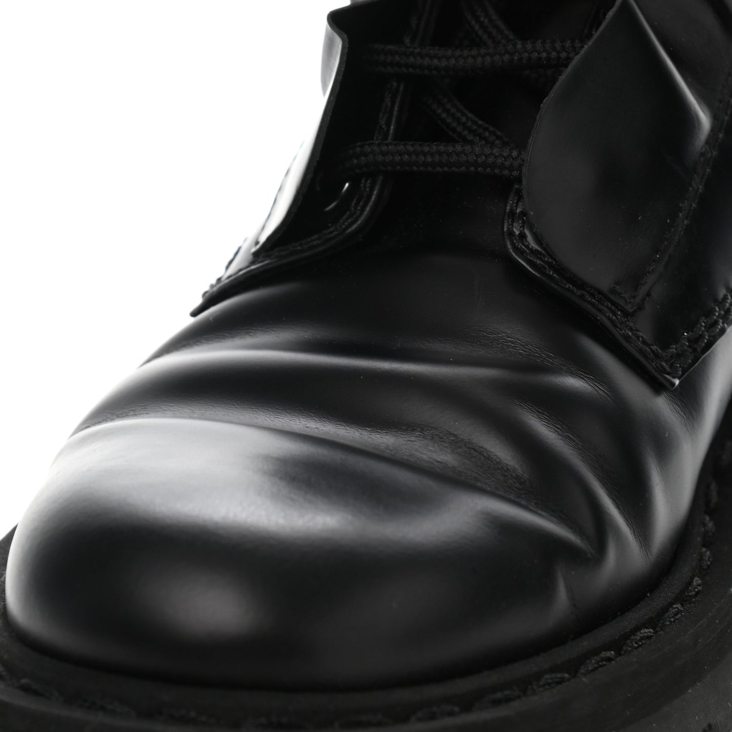 Calfskin Ruffle Heart Love Combat Boots 38 Black