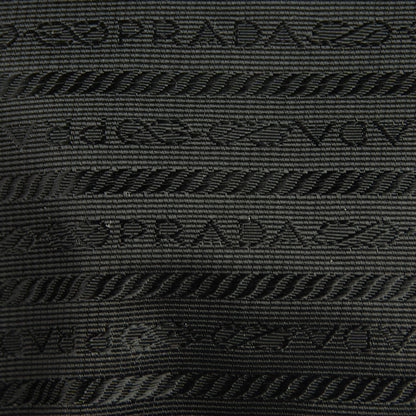 Prada Tessuto Nylon Rose Shop Shoulder Bag Black Rosso 8 of 8