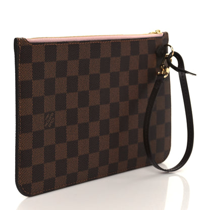 Louis Vuitton Damier Ebene Neverfull MM GM Pochette Rose Ballerine 3 of 7