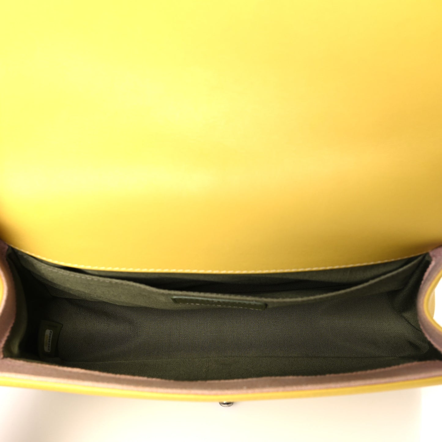 Calfskin Quilted Medium Boy Flap Yellow