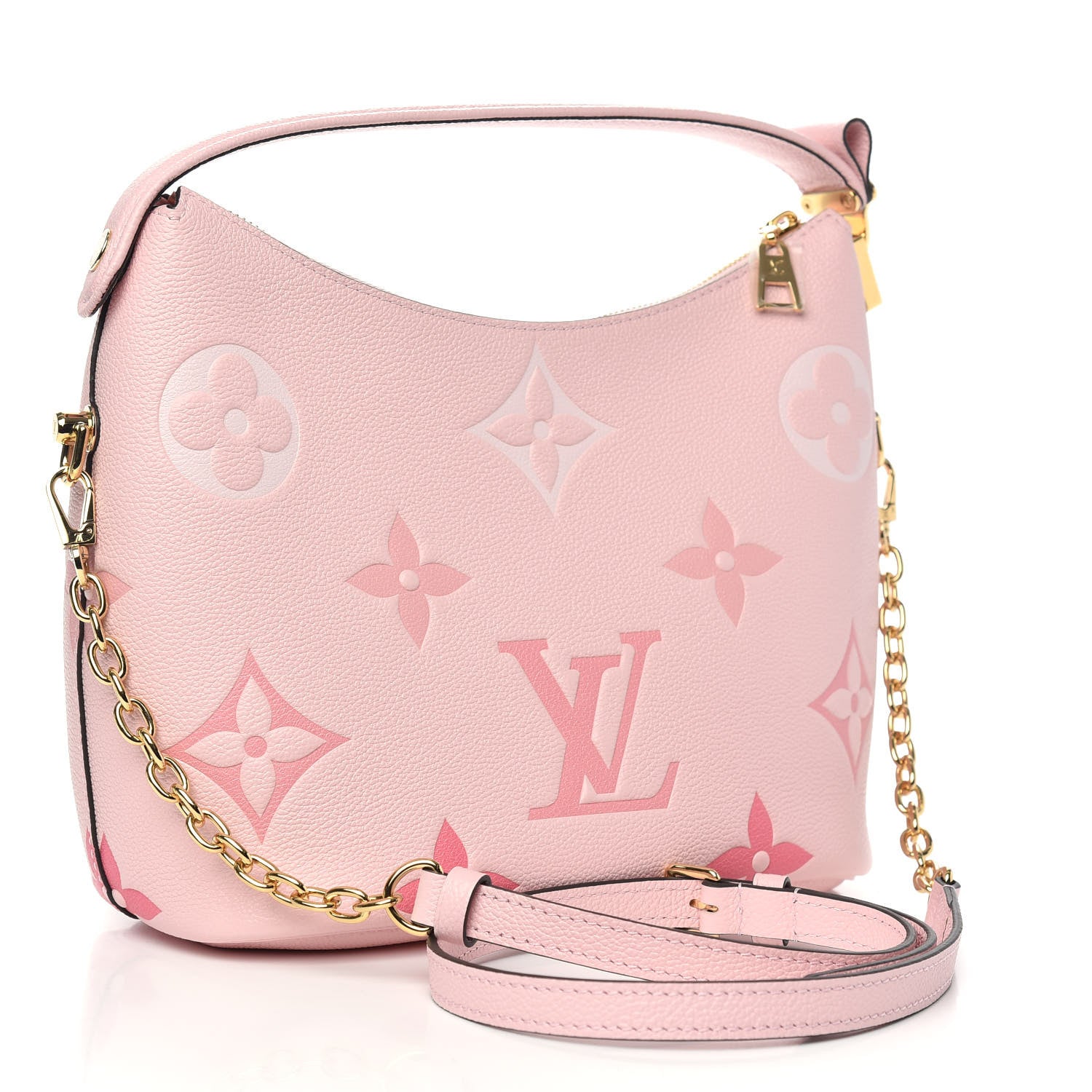 Louis Vuitton Empreinte Monogram Giant By The Pool Marshmallow Hobo PM Bouton De Rose 3 of 9