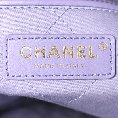 Chanel Shiny Caviar Quilted Monochrome Small Chanel 22 Light Purple 7 of 11