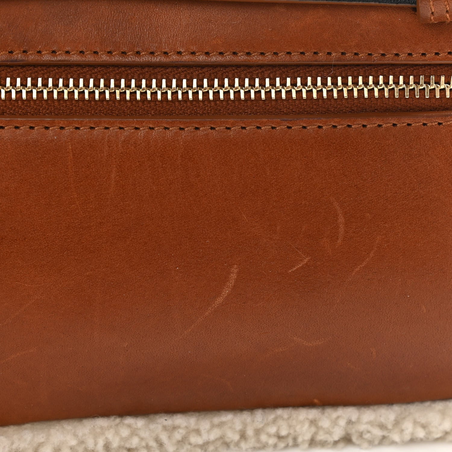 Saint Laurent Shearling Monogram Lou Belt Bag Beige 12 of 14