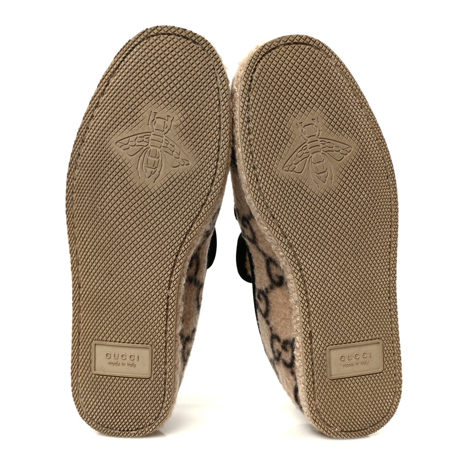 Gucci Covered Wool GG Monogram Womens Fria Horsebit Loafers 35.5 Beige Ebony Black Butterscotch 6 of 10