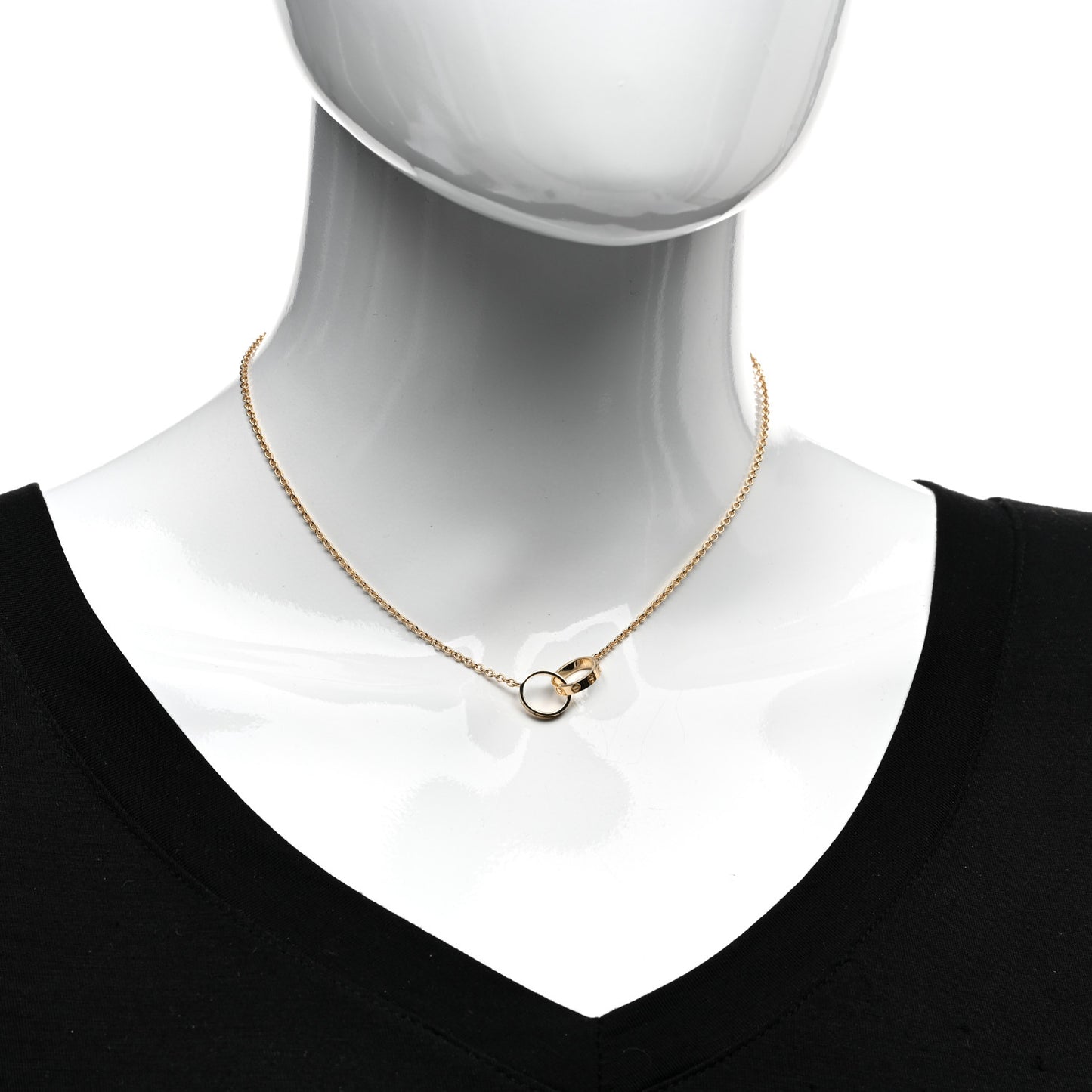 18K Yellow Gold Interlocking LOVE Necklace