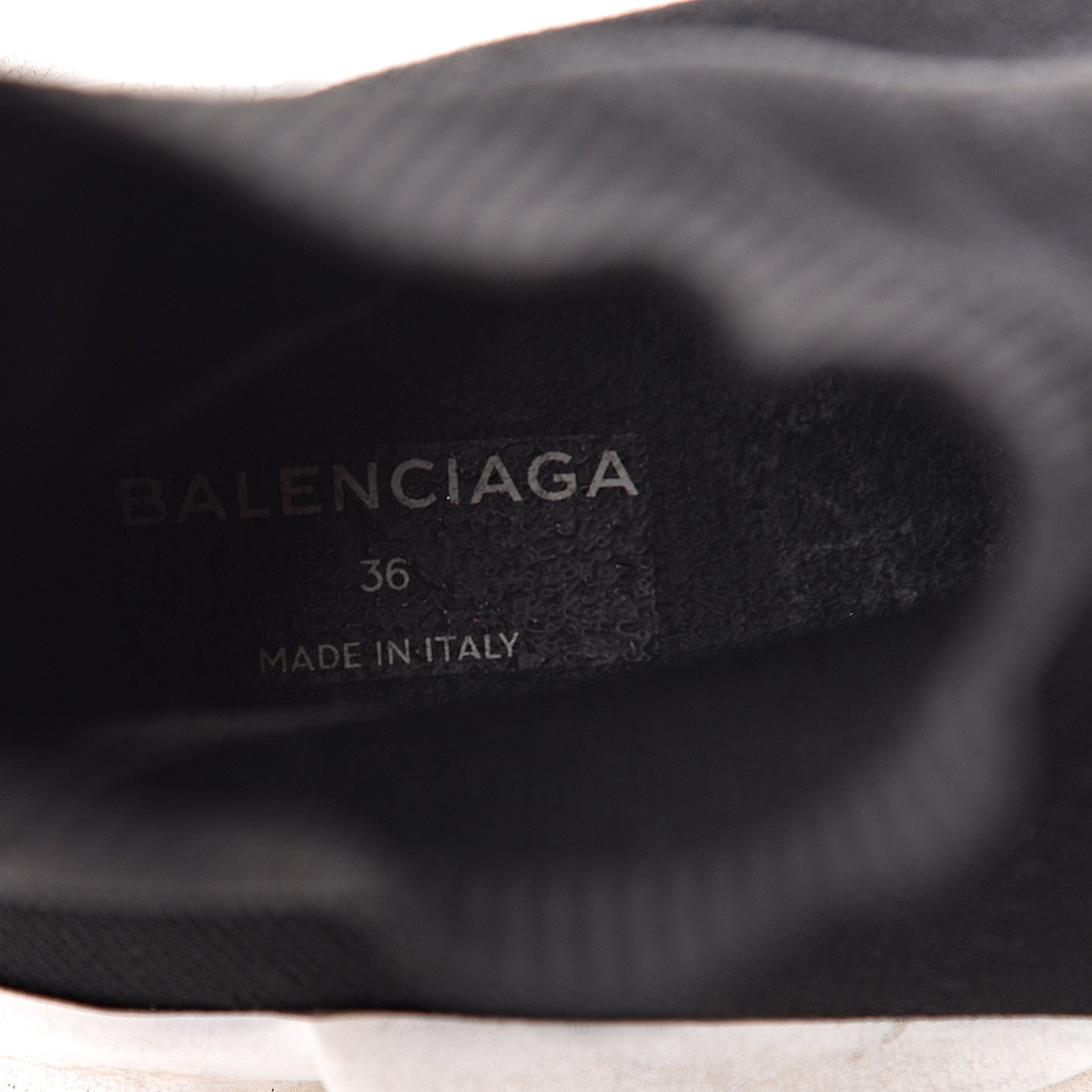 Balenciaga Neoprene Knit Womens Speed Sneakers 36 Black White 15 of 18