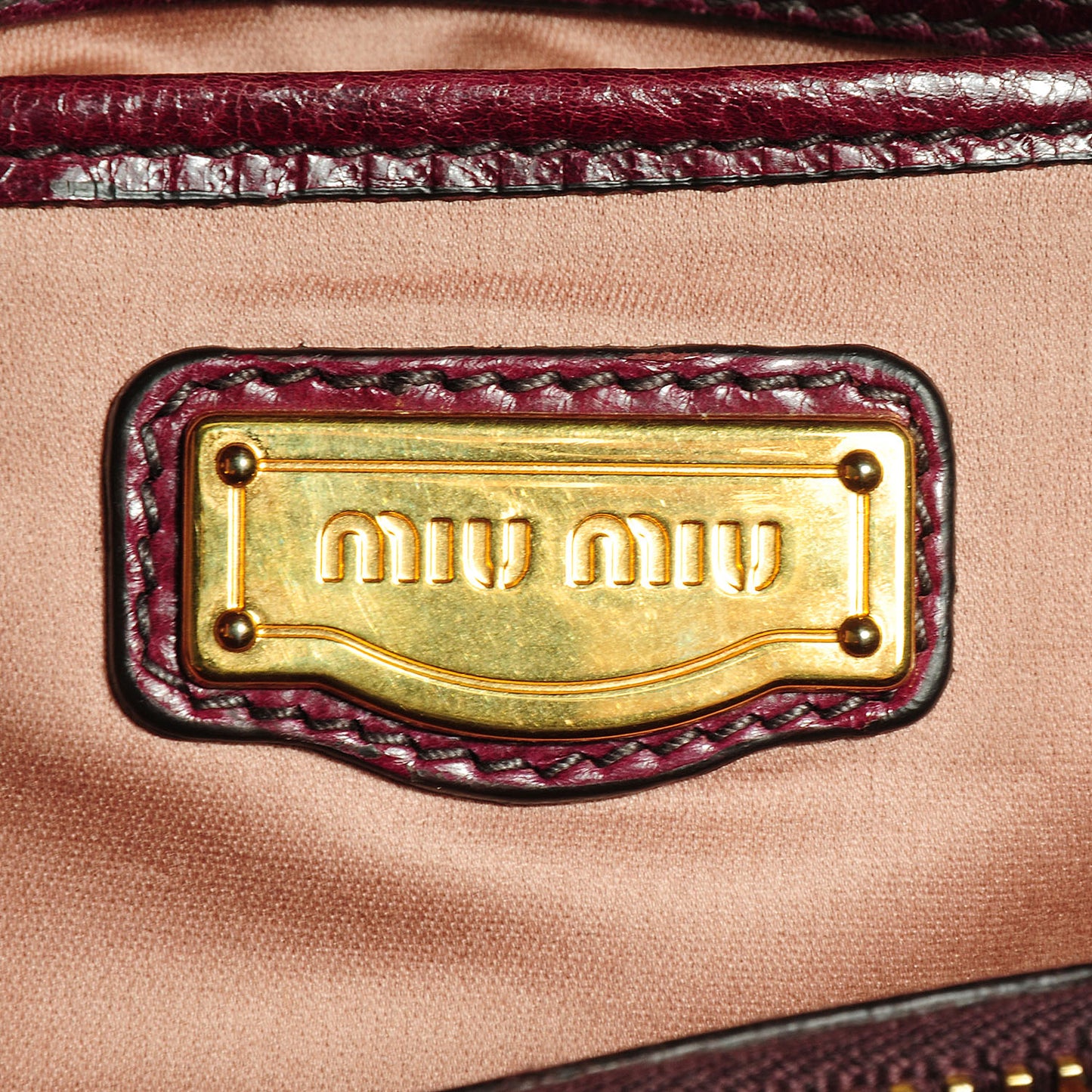 Vitello Shine Madras Tote Rubino