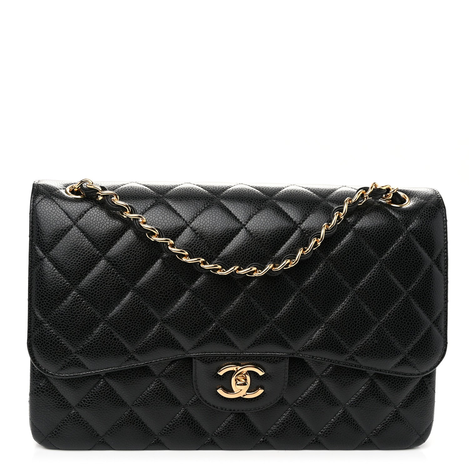 Chanel Caviar Quilted Jumbo Double Flap Black 1 of 11