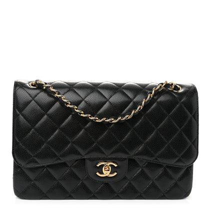 Chanel Caviar Quilted Jumbo Double Flap Black 1 of 11