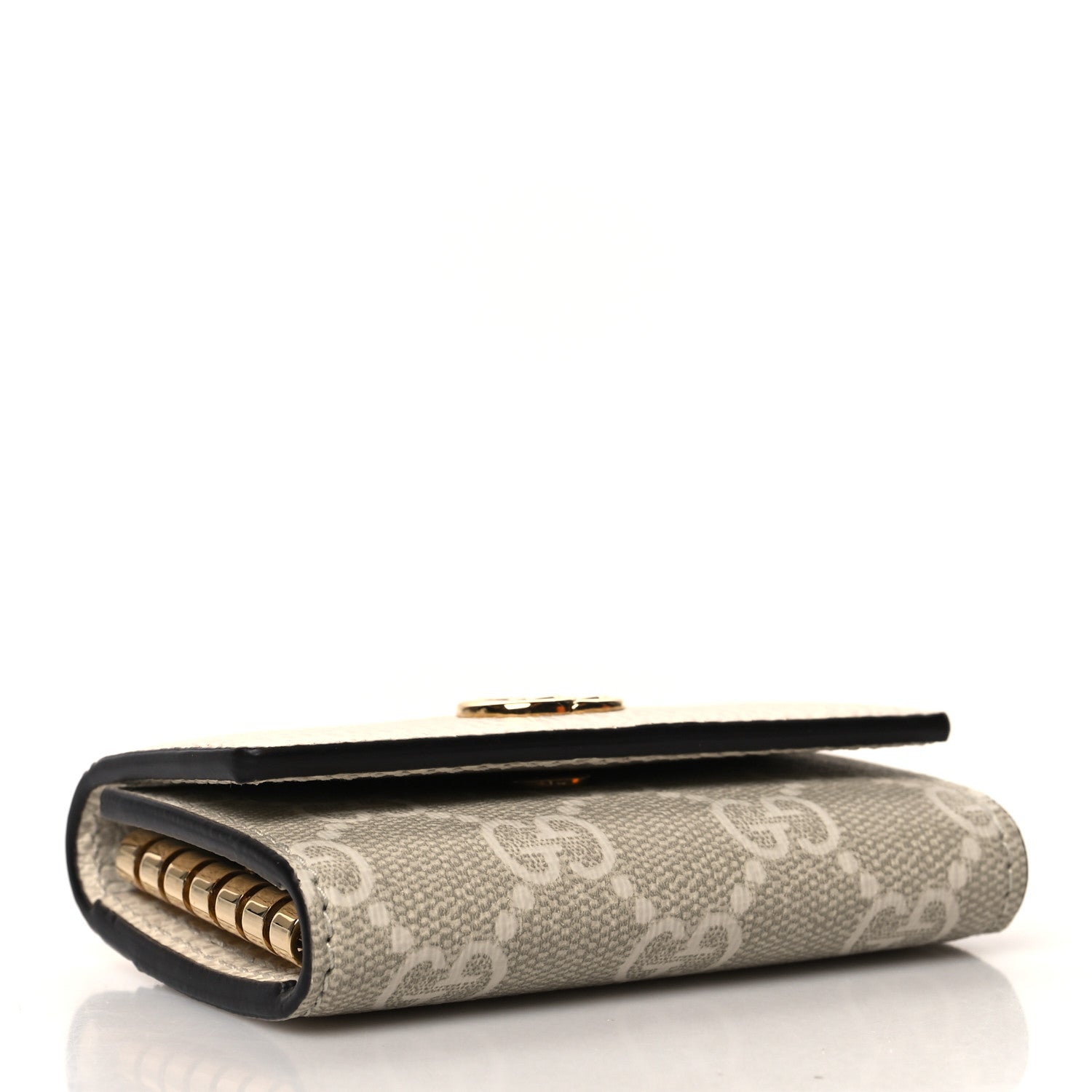 Gucci Dollar Calfskin GG Supreme Monogram GG Marmont 6 Key Holder Case Mystic White Beige 4 of 8