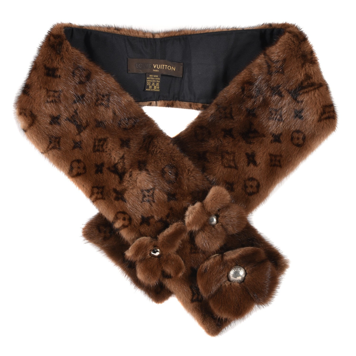Louis Vuitton Monogram Mink Fur Stole 1 of 3