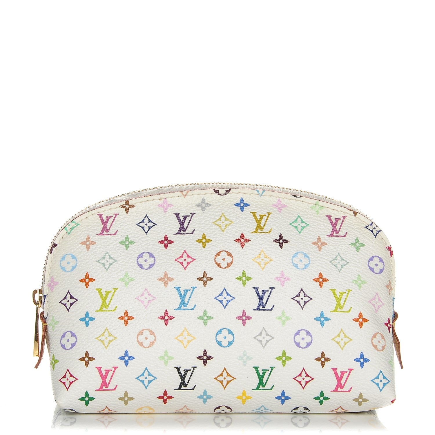 Louis Vuitton Monogram Multicolor Cosmetic Pouch White Litchi 1 of 6