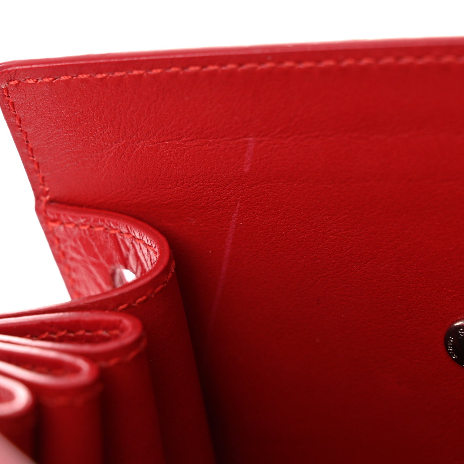 Saint Laurent Calfskin Crocodile Embossed Small Sac de Jour Eros Red 13 of 20