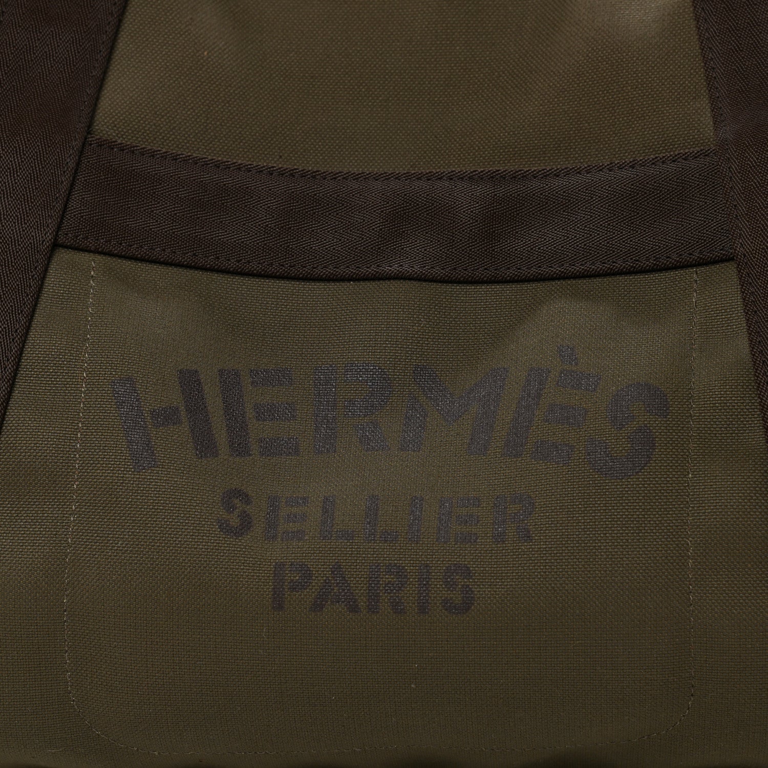 Hermes Toile Groom Boot And Helmet Bag Kaki Feu 8 of 12