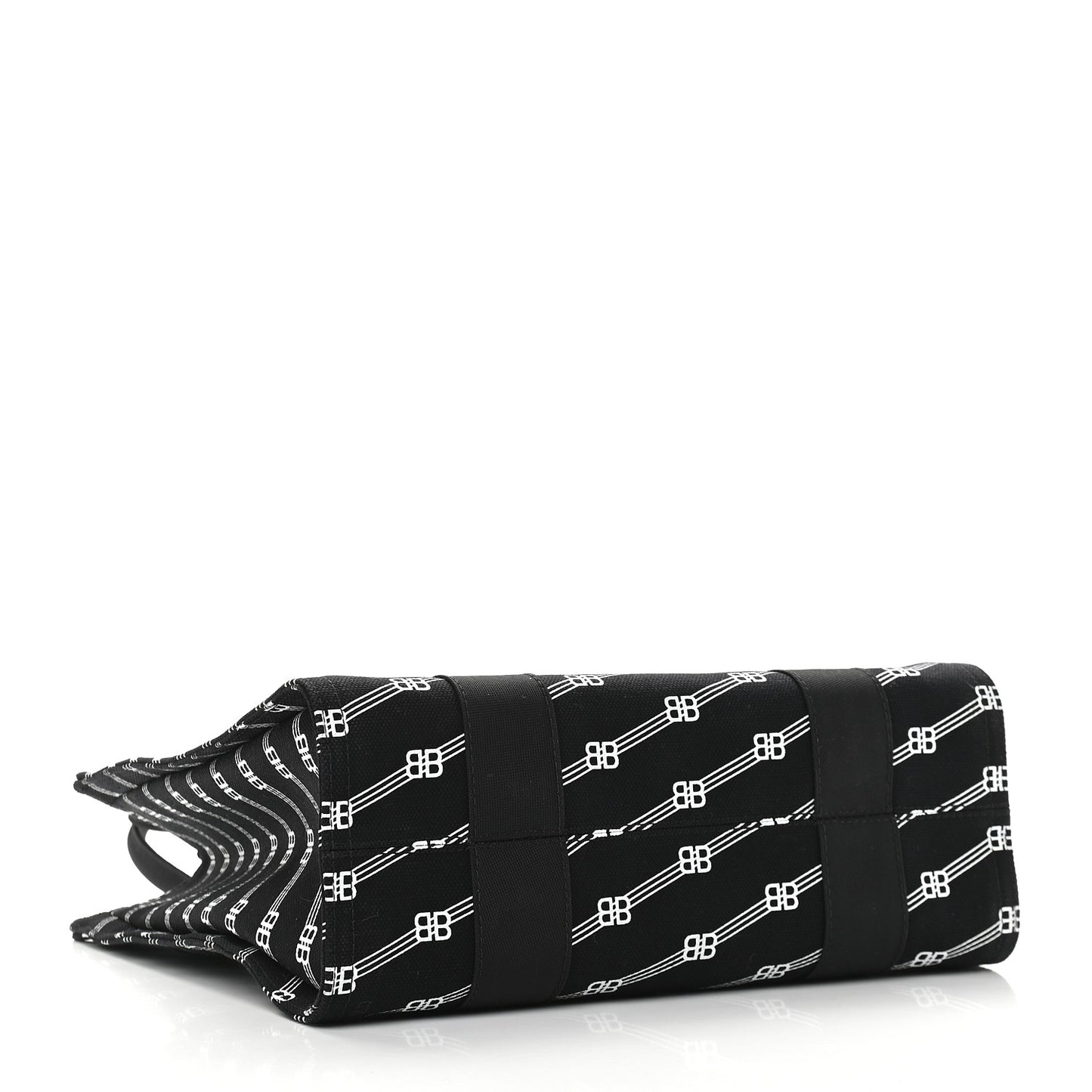 Canvas BB Monogram Sharp Tote Black