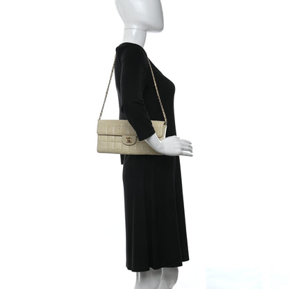 Chanel Lambskin East West Chocolate Bar Flap Ivory 2 of 17
