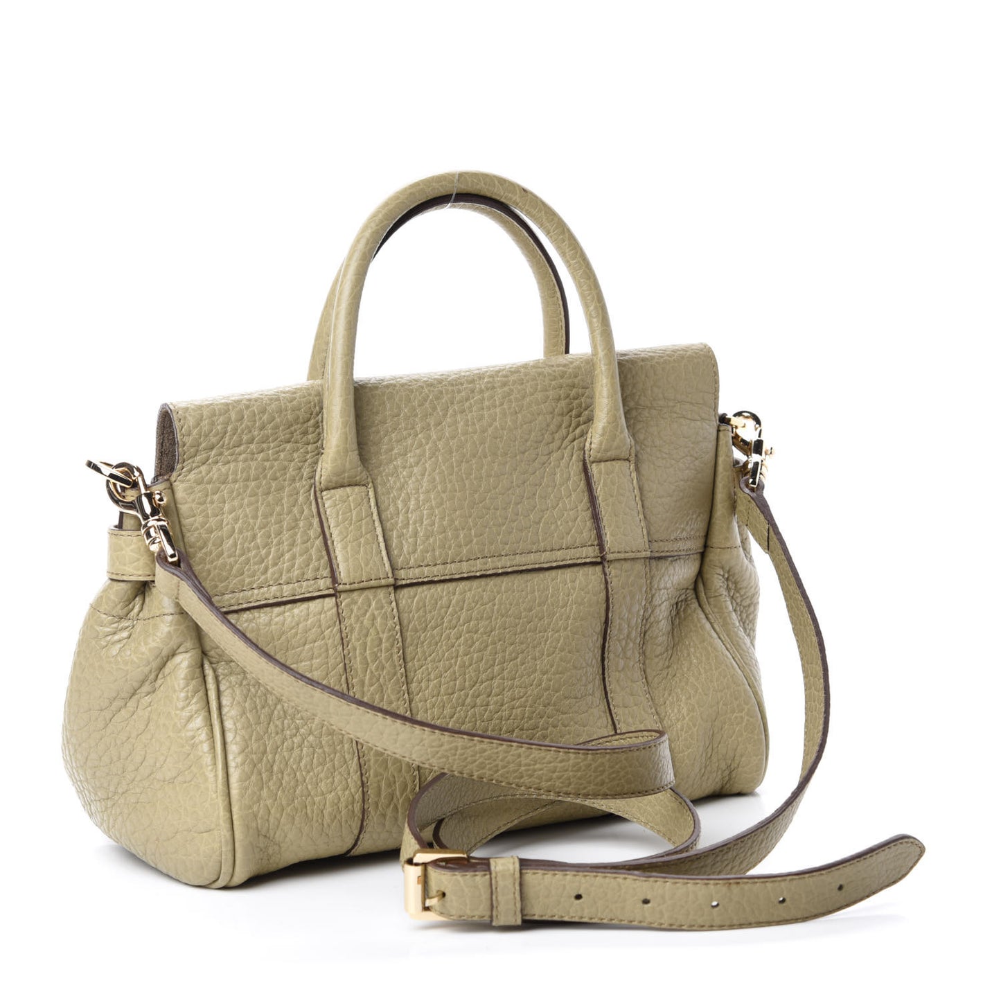 Shrunken Calfskin Small Bayswater Beige