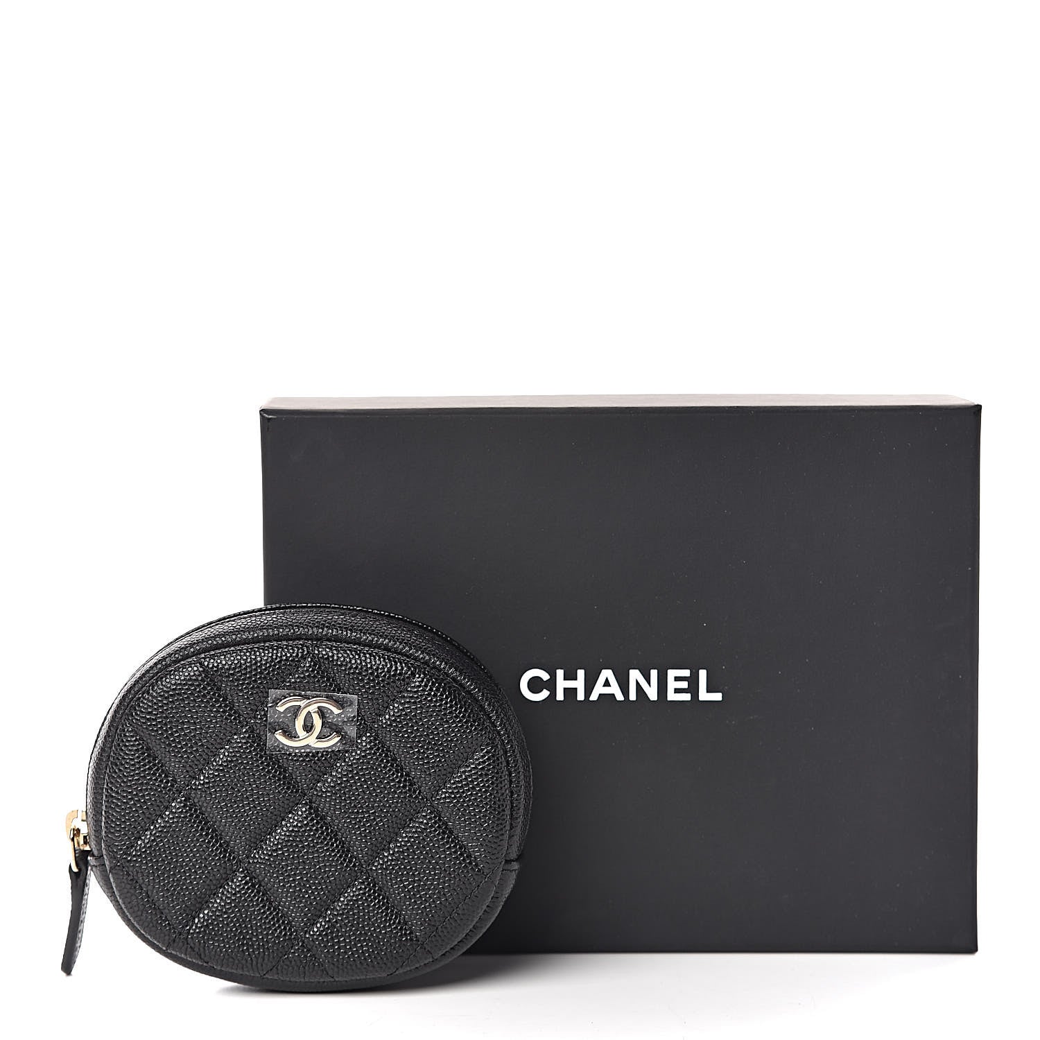 Chanel Caviar Quilted Zip Around Classic Coin Purse Black 8 of 8