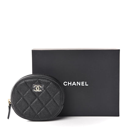 Chanel Caviar Quilted Zip Around Classic Coin Purse Black 8 of 8