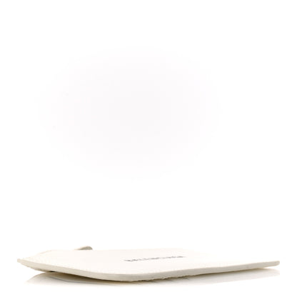 Balenciaga Grained Calfskin Logo Large Cash Long Coin Card Holder White Black 7 of 16