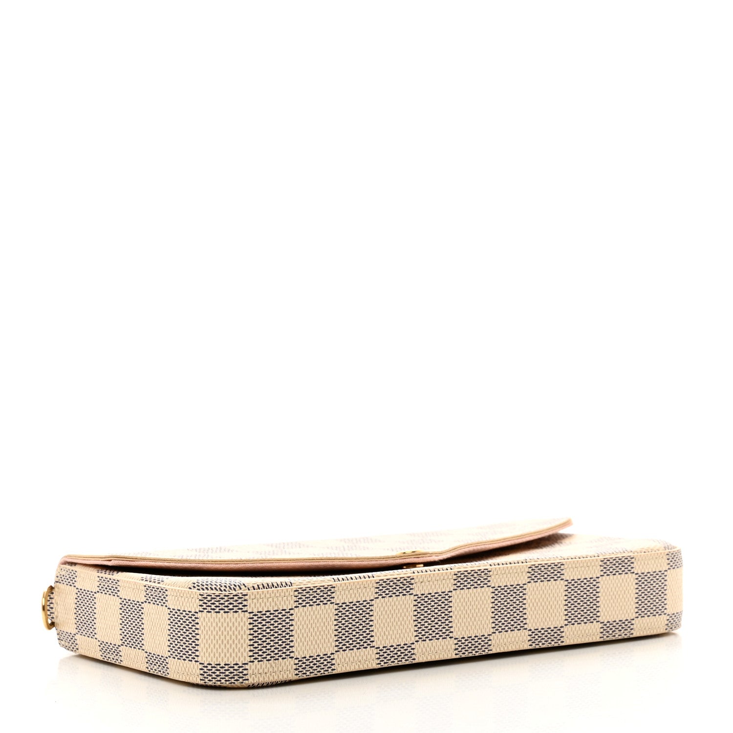 Louis Vuitton Damier Azur Pochette Felicie Chain Wallet Rose Ballerine 5 of 10