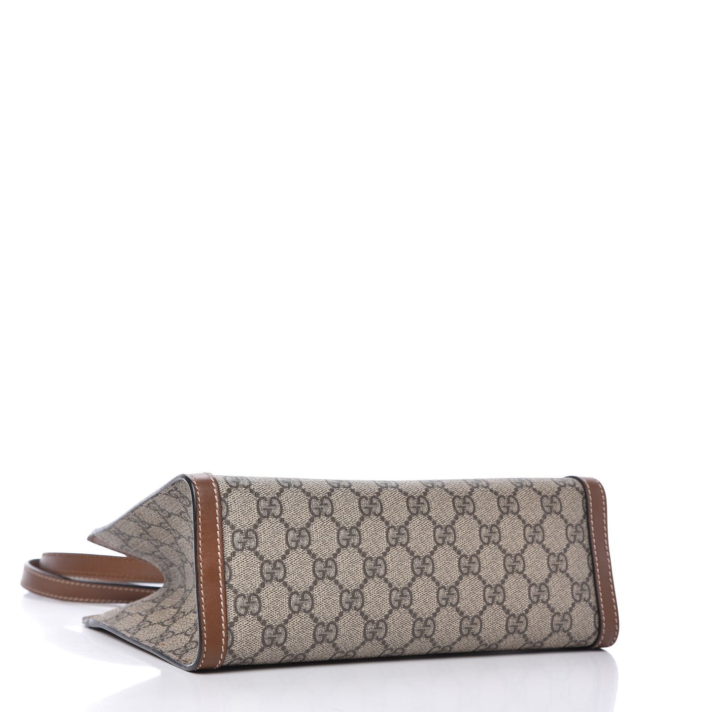 GG Supreme Monogram Calfskin Small Padlock Tote Beige Ebony Tuscany