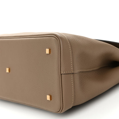 Moynat Taurillon Blush Calfskin Gabby MM Taupe 9 of 9