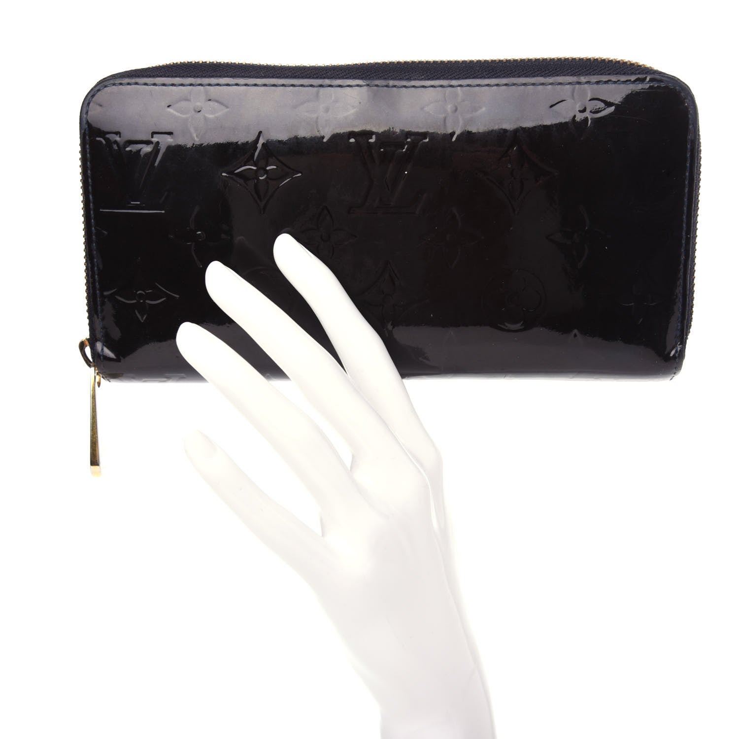 Louis Vuitton Vernis Zippy Wallet Blue Infini 2 of 7