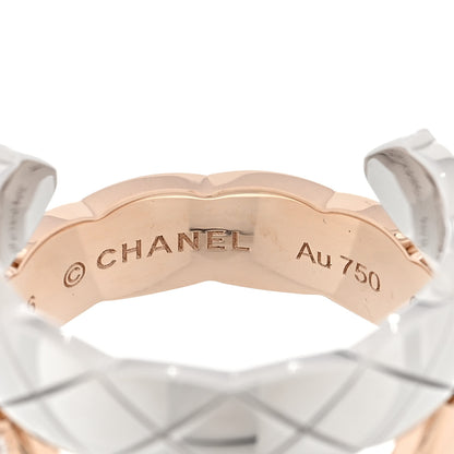 Chanel 18K White Beige Gold Diamond Coco Crush Toi et Moi Ring 51 5.75 4 of 5