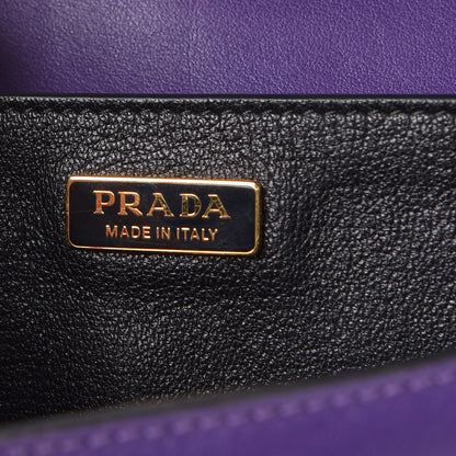 Prada City Calf Saffiano Cahier Bag Viola Black 6 of 8
