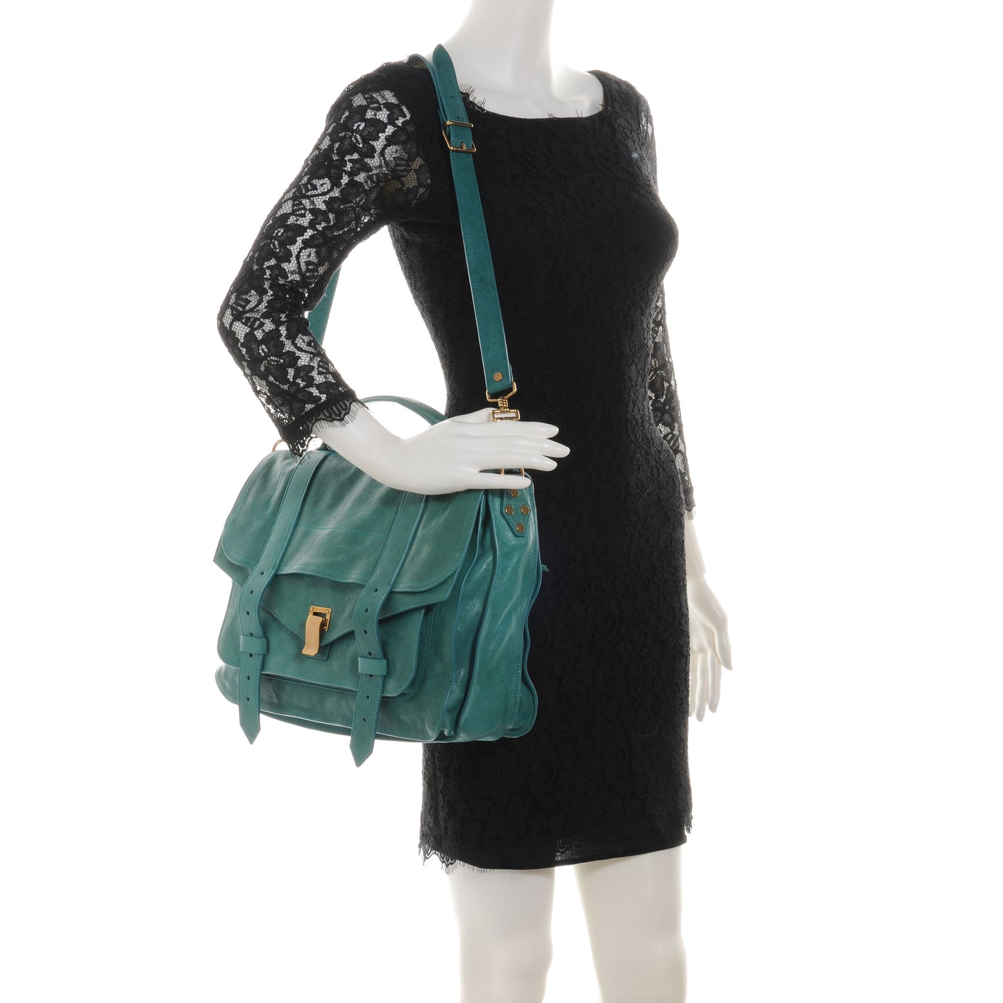 Lambskin PS1 Large Satchel Teal