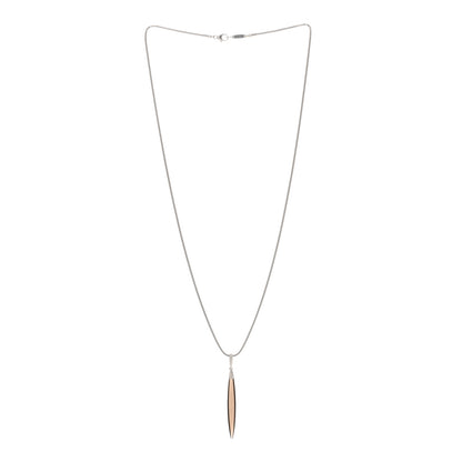 Tiffany 18K White Gold Smoky Quartz Feather Pendant Necklace 2 of 3