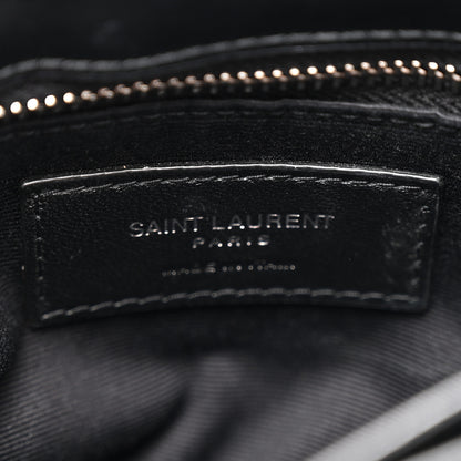 Saint Laurent Calfskin Y Quilted Monogram Toy Loulou Crossbody Bag Black 7 of 12