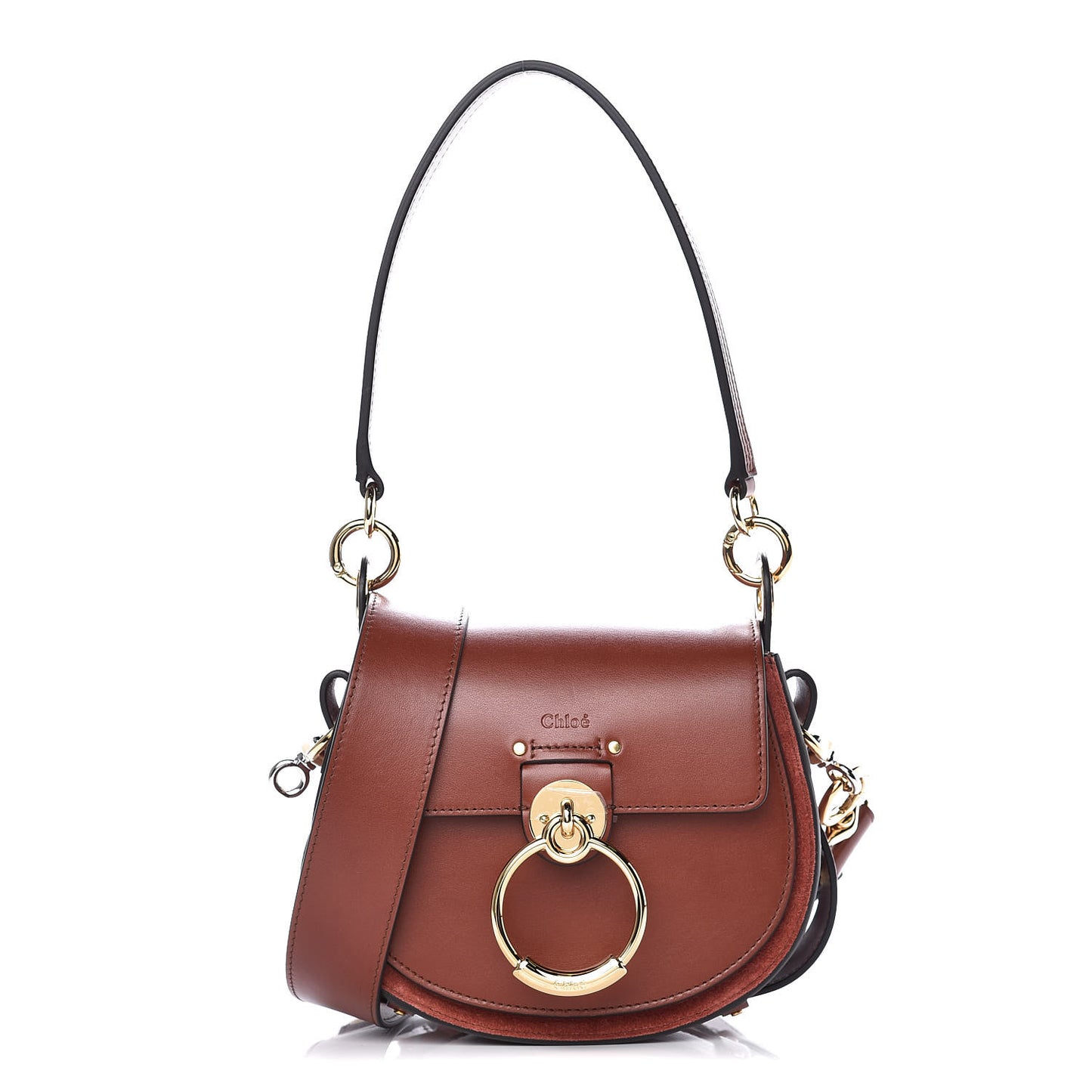 Calfskin Small Tess Bag Sepia Brown