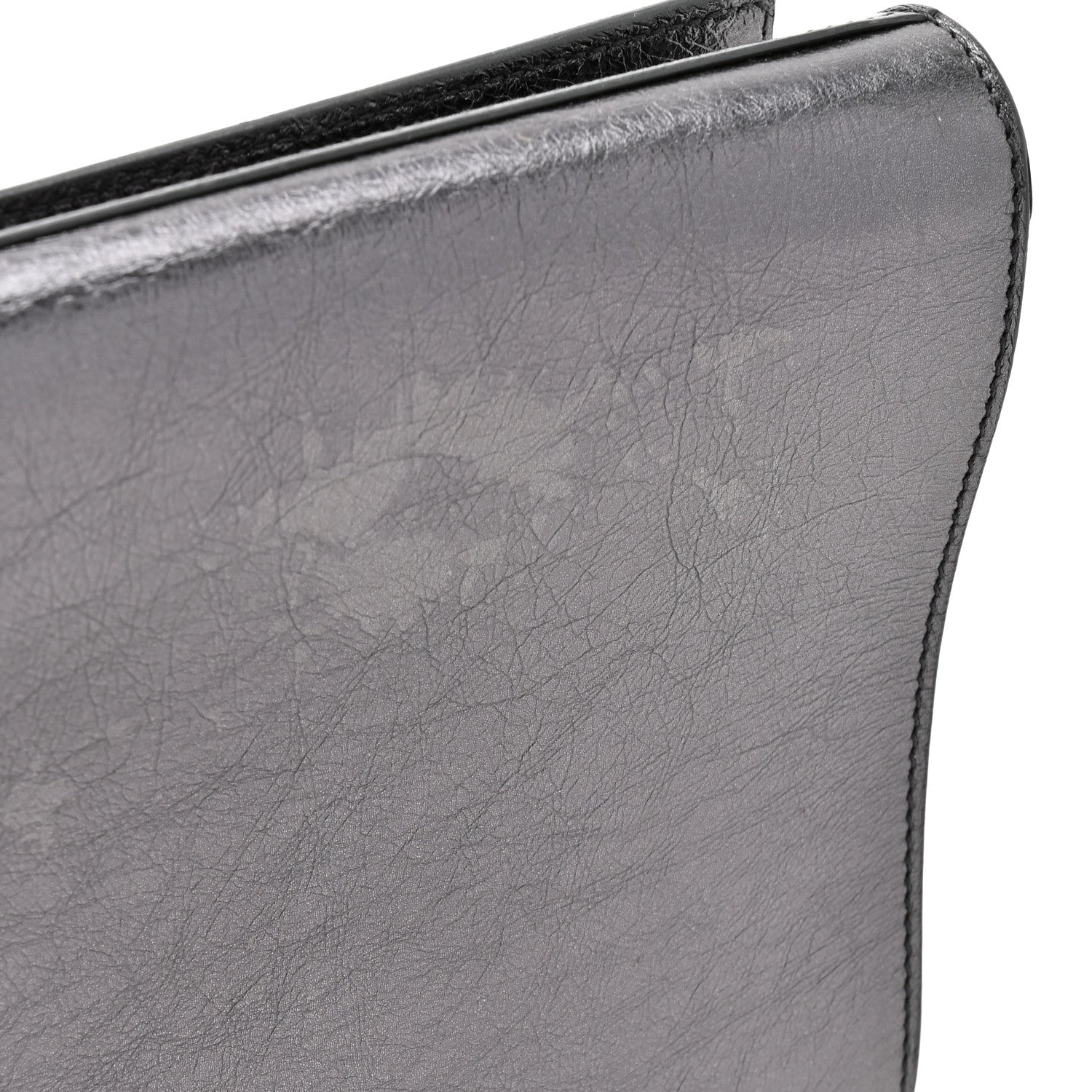 Saint Laurent Metallic Calfskin Large Belle De Jour Clutch Dark Silver 11 of 11