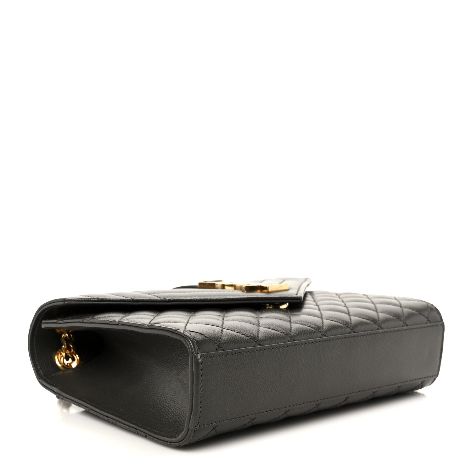 Saint Laurent Grain De Poudre Textured Mixed Matelasse Triquilt Medium Monogram Satchel Pebble 4 of 11