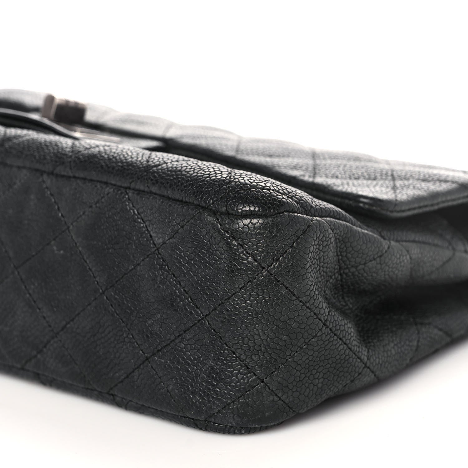 Chanel Washed Caviar Quilted 2.55 Reissue 225 Bijoux Chain Flap Black 10 of 15