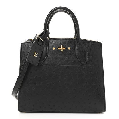 Louis Vuitton Ostrich City Steamer PM Black 1 of 12