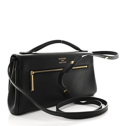 Balenciaga Smooth Calfskin Small Bel Air Clutch On Strap Black 3 of 11
