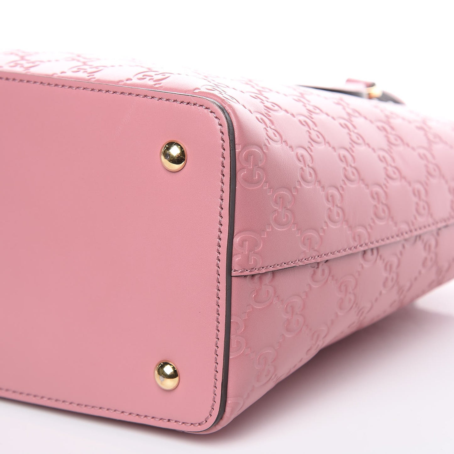 Guccissima Signature Linea A Foldover Tote Rose Baby Candy