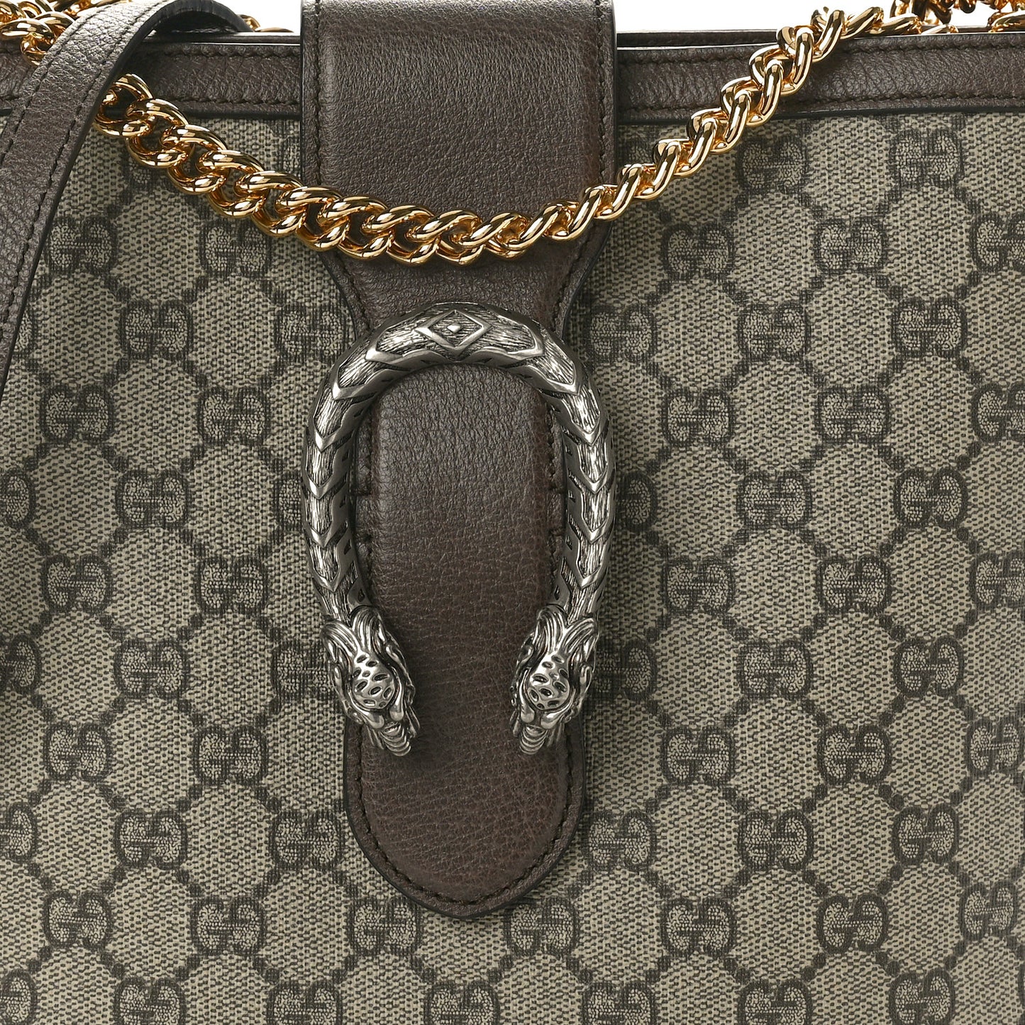 GG Supreme Monogram Medium Dionysus Bucket Bag Beige New Acero