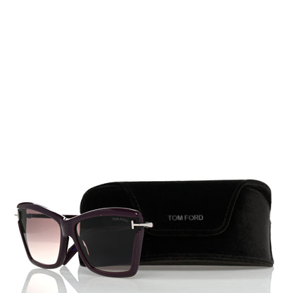 Tom Ford Leah Cat Eye Sunglasses TF849 Purple 8 of 8