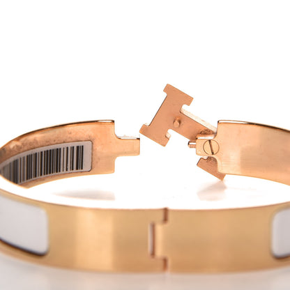Hermes Enamel Narrow Clic Clac H Bracelet PM White 3 of 8